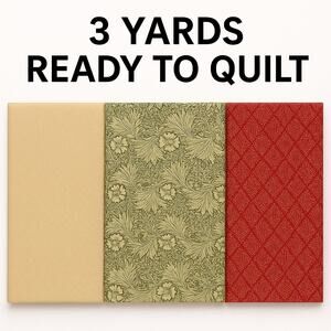 4 1-yard pieces of quilt fabric.